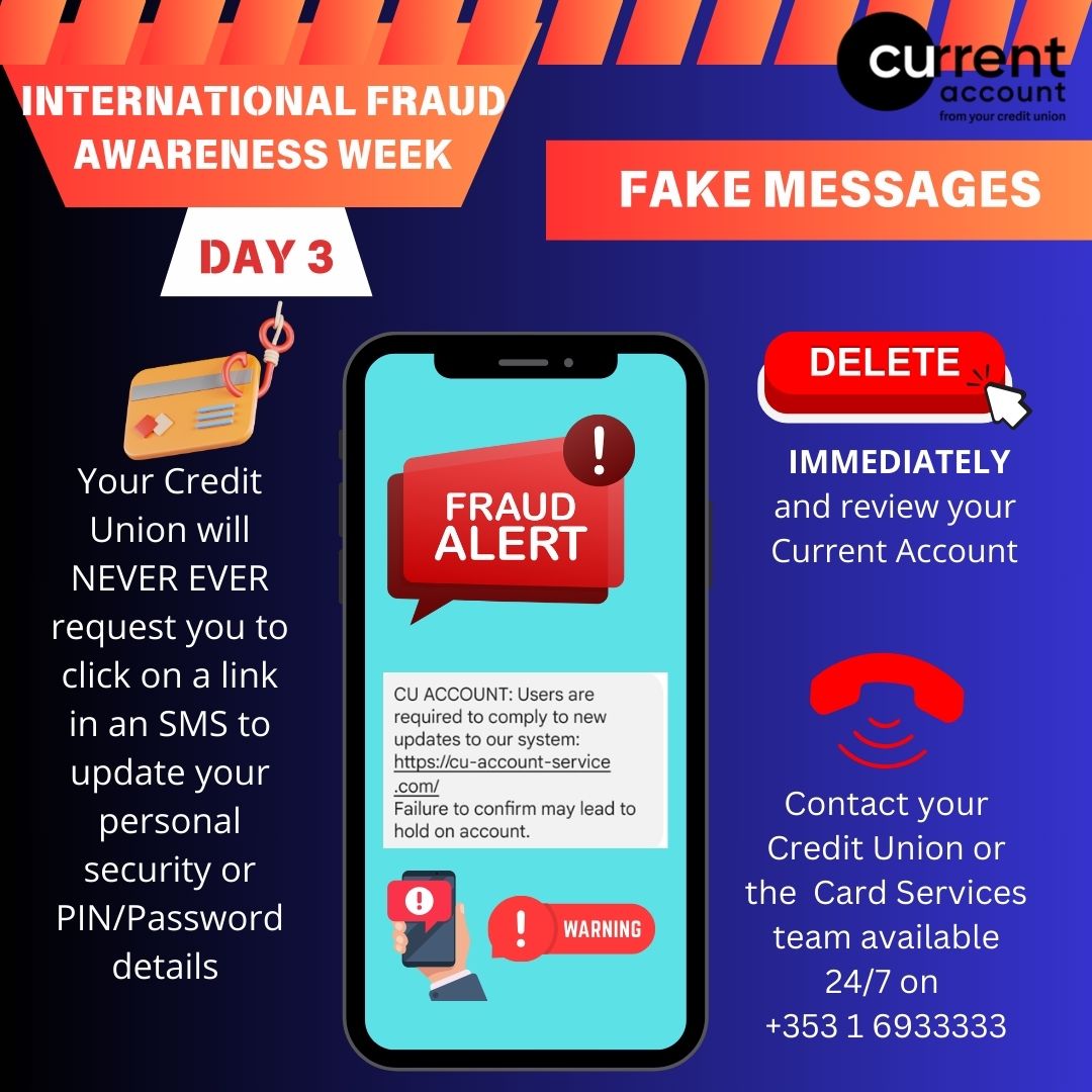 International Fraud Awareness Week: Day Three - Credit Union ‘Fake Messages’⚠